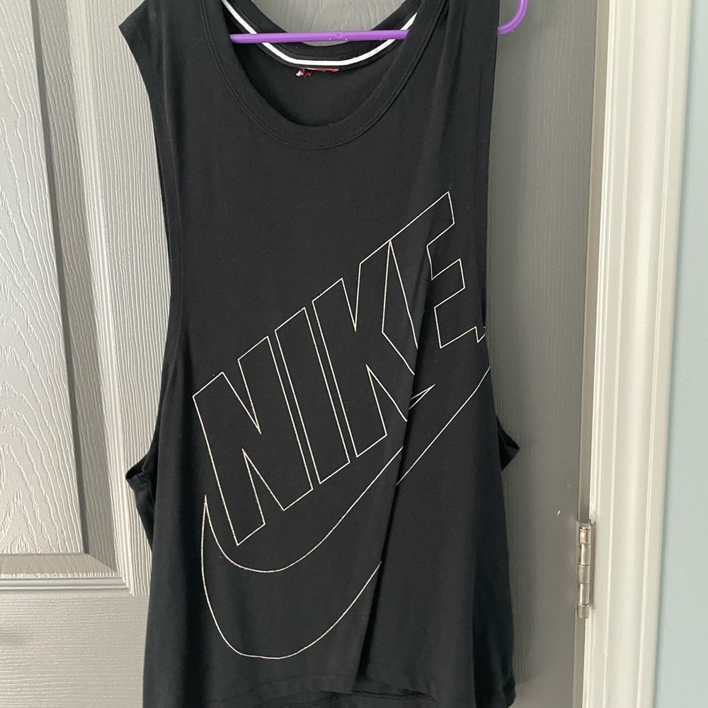 Nike Women's Black Logo Muscle Tank